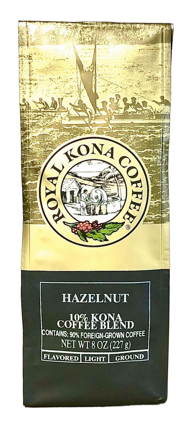  KONA coffee ロイヤル　コナ　コーヒー　粉タイプ2袋 ロイヤルコナコーヒー/ヘーゼルナッツ・粉タイプAD8oz(227g)
