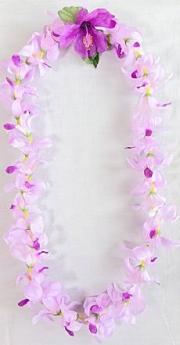 【ハワイアン雑貨・最安値を目指します】ハワイアンレイ/オーキッド Orchid・パープル14280