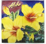 【セール品】ハワイアン・アートタイル（ハイビスカス）
