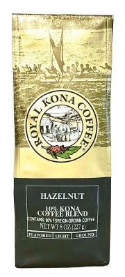 ロイヤルコナコーヒー/ヘーゼルナッツ/10%KONA・粉タイプAD8oz(227g)