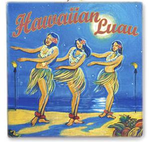 【セール品】ハワイアン・アートタイル（Hawaiian Luau）