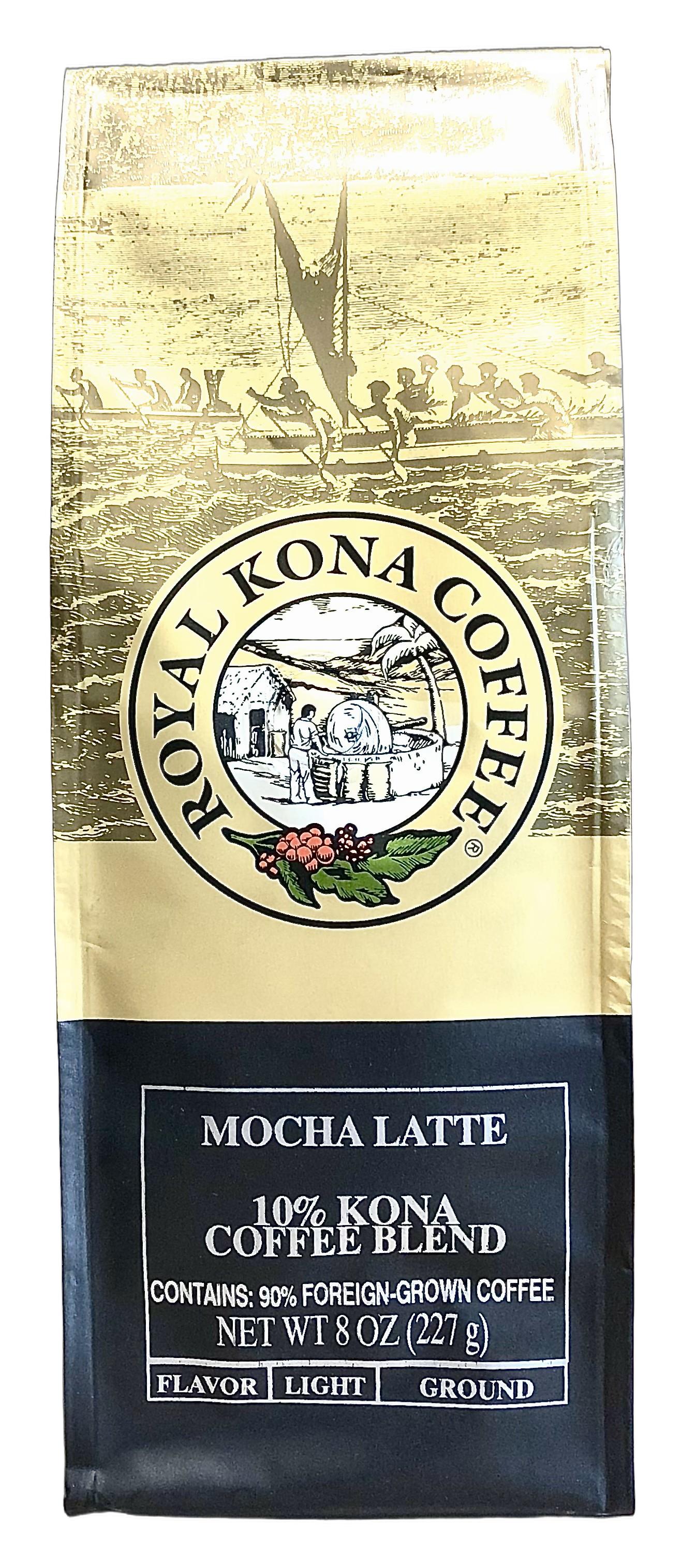 ロイヤルコナコーヒー/モカラテ/10%KONA粉タイプAD8oz(227g)