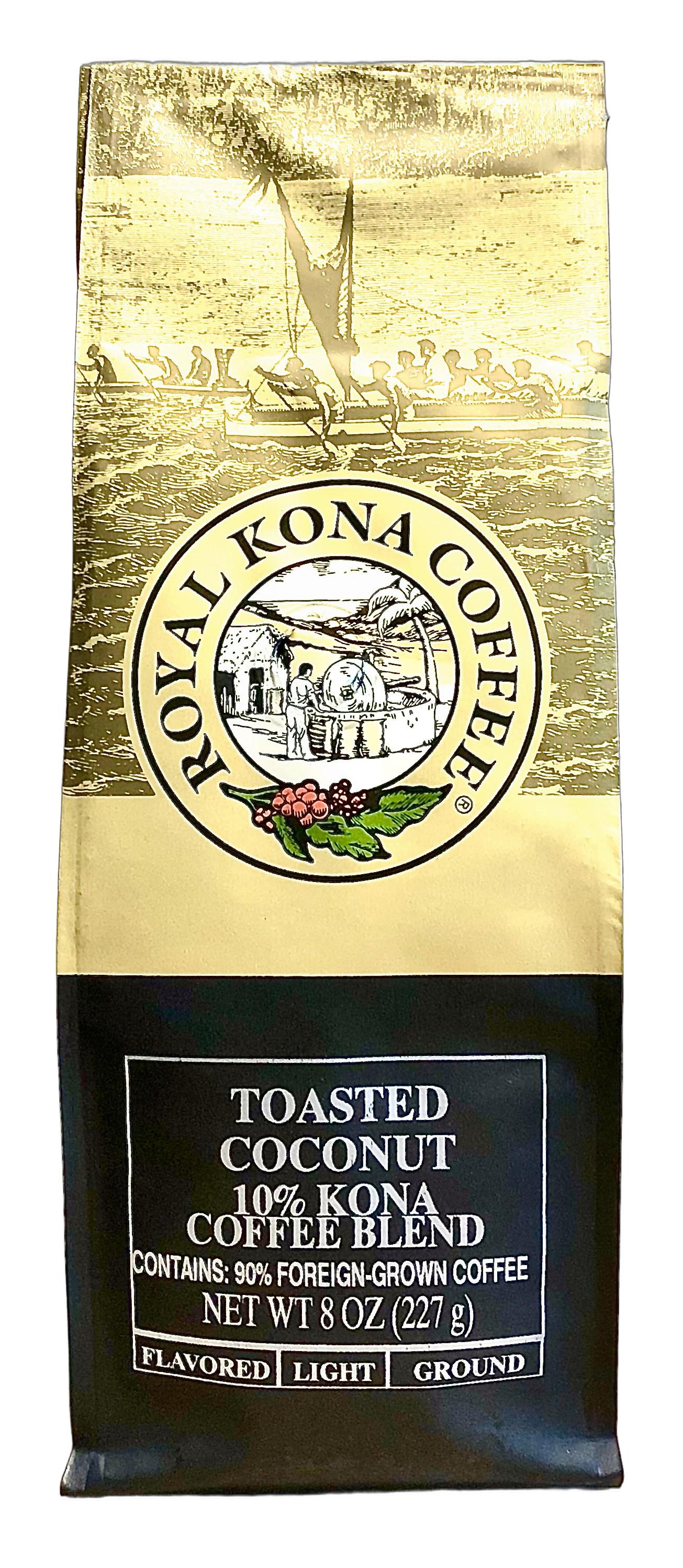 ロイヤルコナコーヒー/トーステッドココナッツ/10%KONA・粉タイプAD8oz(227g)
