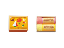クレパスタオル タオルハンカチ2P（ピンク）
