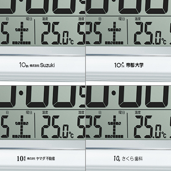 SEIKO 温度・湿度表示付デジタル電波時計(掛置兼用) No.50 SEIKO 温度・湿度表示付デジタル電波時計(掛置兼用) No.50