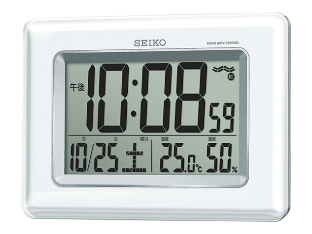 SEIKO 温度・湿度表示付デジタル電波時計(掛置兼用) No.50 SEIKO 温度・湿度表示付デジタル電波時計(掛置兼用) No.50
