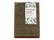 サステナブルオーガニック　国際認証取得　オーガニックフェイスタオル　No.12　（森カーキ）
