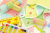 クレパスタオル タオルハンカチ2P（ブルー）