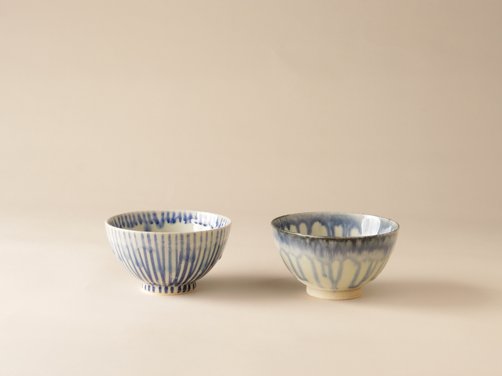 釉十草 / 釉流し お茶碗 波佐見焼