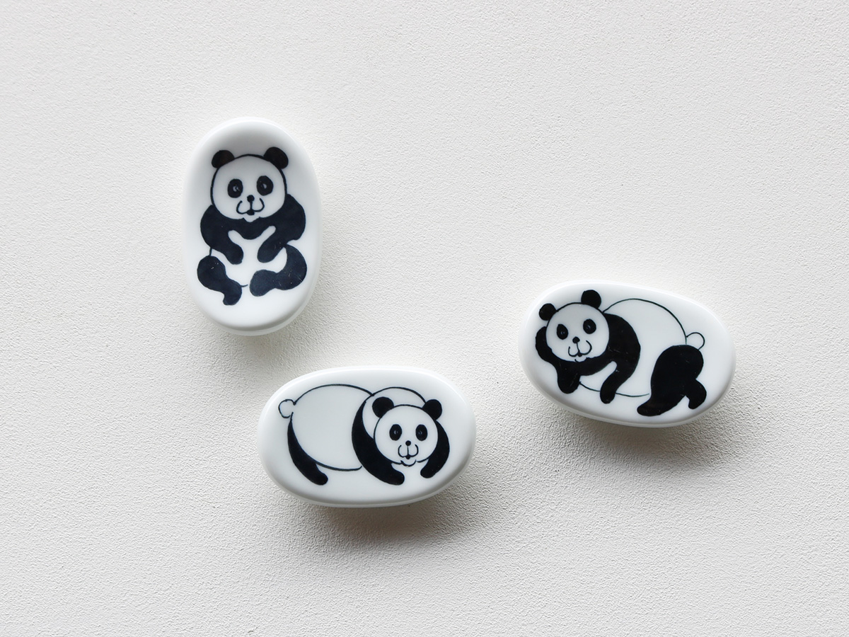 【当たりくじつき新パッケージでお届け！】パンダ 箸置き 有田焼