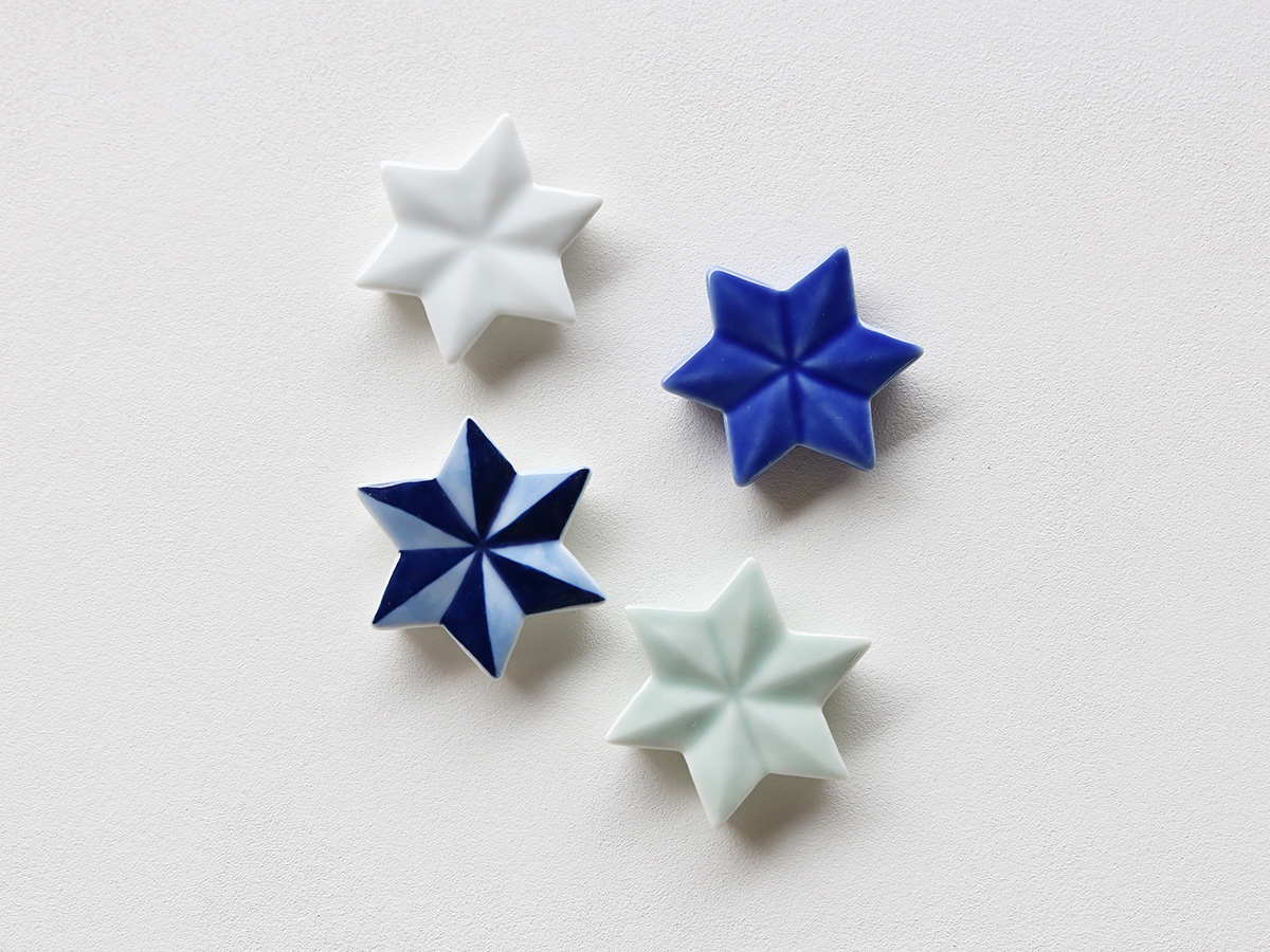 【当たりくじつき新パッケージでお届け！】麻の葉 箸置き 有田焼