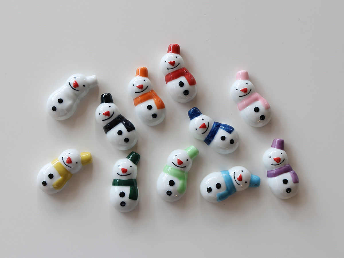 【当たりくじつき新パッケージでお届け！】雪だるま 箸置き 有田焼