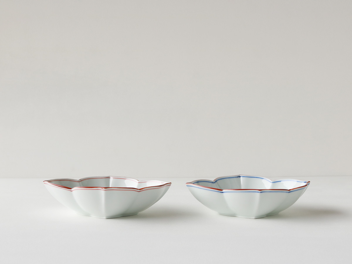 フチサビ 花形木甲（もっこう）小付 波佐見焼