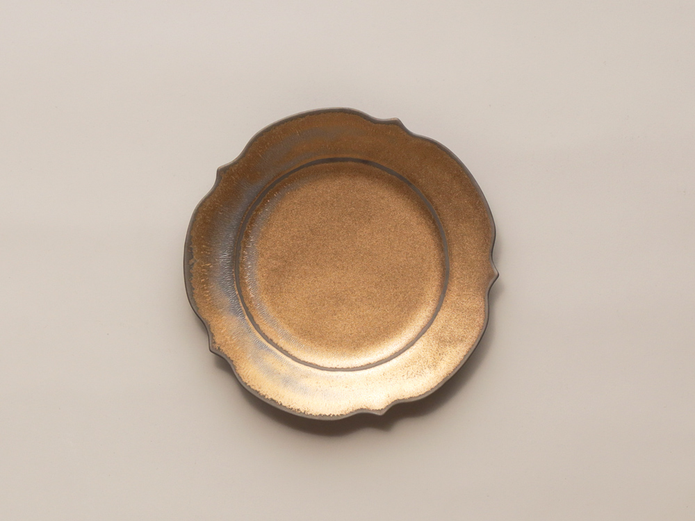 金泥釉 綾花 プレート 波佐見焼