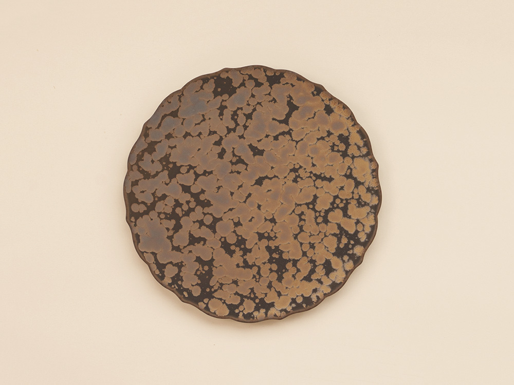 ブロンズ ウロコ 桔梗プレート 大 有田焼