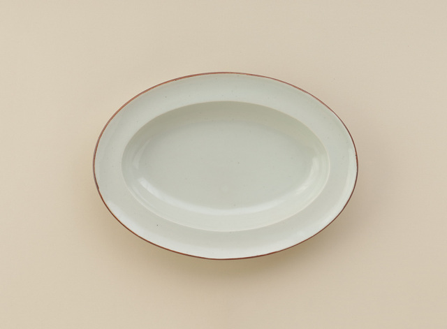 確認♡楕円皿♡オーダー受け付け中 フチサビ 李朝 菊割 楕円 プレート 有田焼