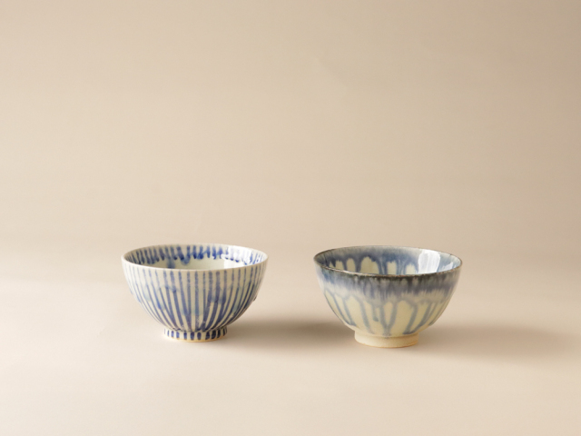 釉十草 / 釉流し お茶碗 波佐見焼