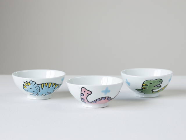 【greenpepper】studiowaniの恐竜デザインのボウル4個 こどものうつわ 恐竜ボウル 波佐見焼 産直！有田焼 波佐見焼 SPECIAL