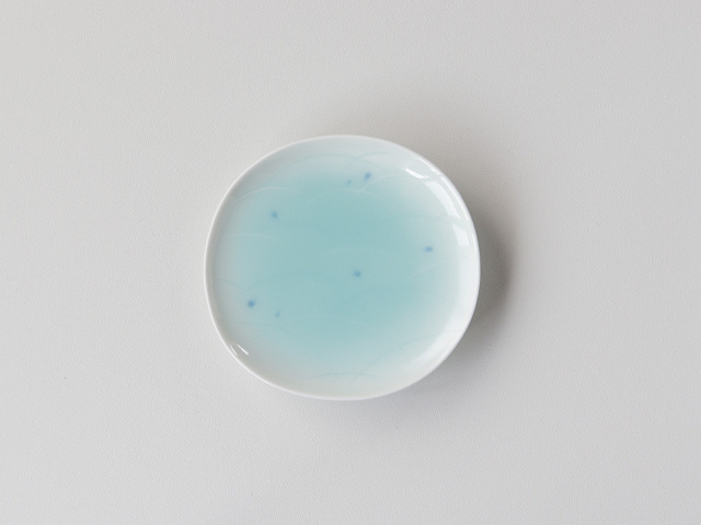 デッドストック】有田焼 青白磁 水玉 取り皿 産直！有田焼 波佐見焼