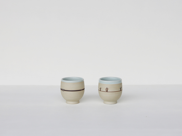 【デッドストック】倉庫から発掘されたサボテンの湯呑・サンタフェ 波佐見焼