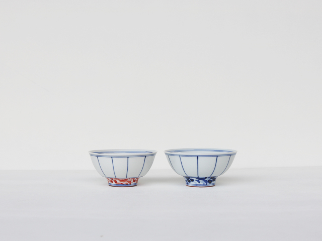 割紋 高台唐草 大小 お茶碗 波佐見焼