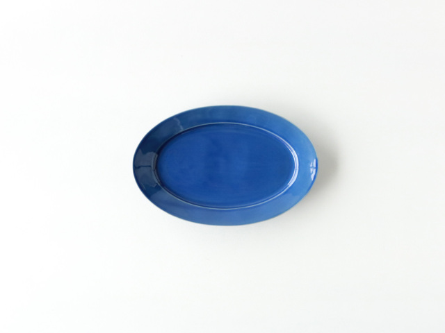 瑠璃釉 オーバルプレート 有田焼