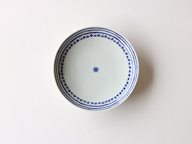 青白磁 千段 8寸 平皿 波佐見焼