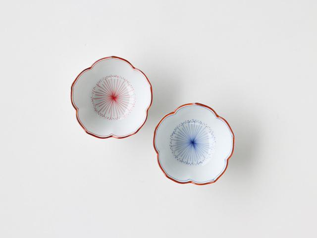 桔梗絵 桔梗型 小鉢 波佐見