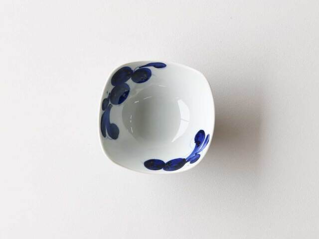 古染草花 四角小鉢 波佐見焼