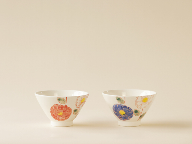 花柄陶器菓子入れ　お値下げ致しました。 益子焼・ガーデンフラワープレート/花柄 小皿 カフェ わかさま陶芸