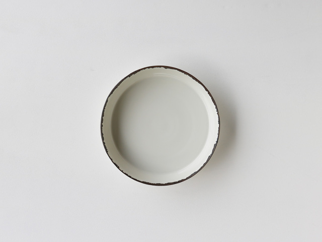 ホワイト釉サビ 21cmソリボウル 有田焼