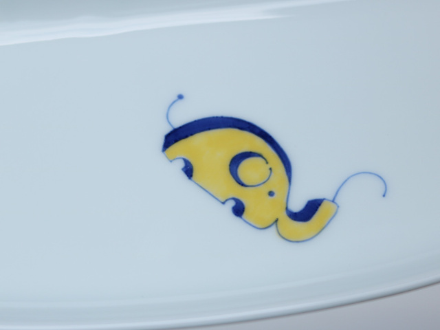 蒼いキリン ポップで使いやすい子供用食器【こどものうつわ】青いきりんと