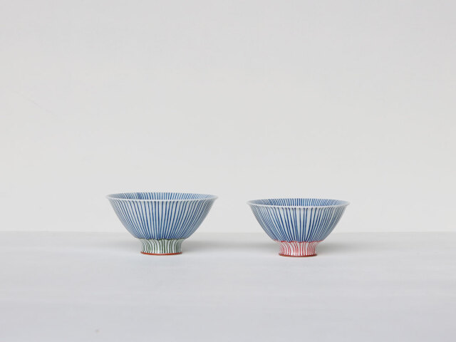 呉須 / 赤絵 古染十草 お茶碗 波佐見焼