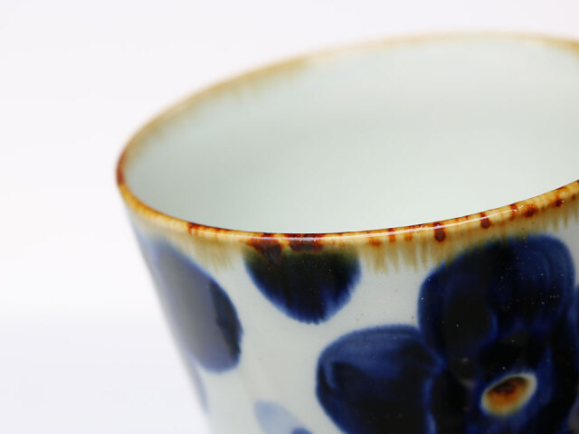 藍花・流れ水玉 スープカップ 波佐見焼