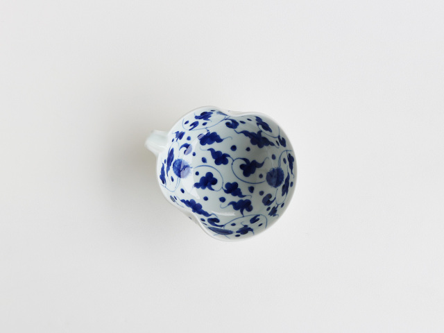 染付器 有田焼 晧洋窯 染付 花唐草 しのぎ 7寸皿 | 産直！有田焼 波佐見