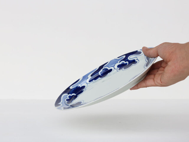 染付 飛雲 楕円プレート小 有田焼 産直！有田焼 波佐見焼 SPECIAL THANKS