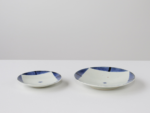 古染 角地紋5寸皿 波佐見焼