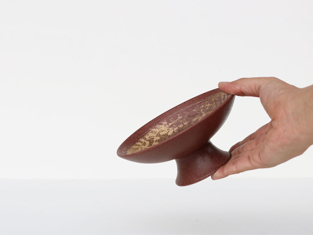 デッドストック】南蛮唐草 金かすり 5寸高台皿 有田焼