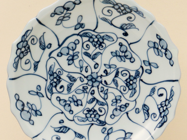 伊万里焼　染付け皿 伊万里焼 染付 大皿 | Antique Nanae