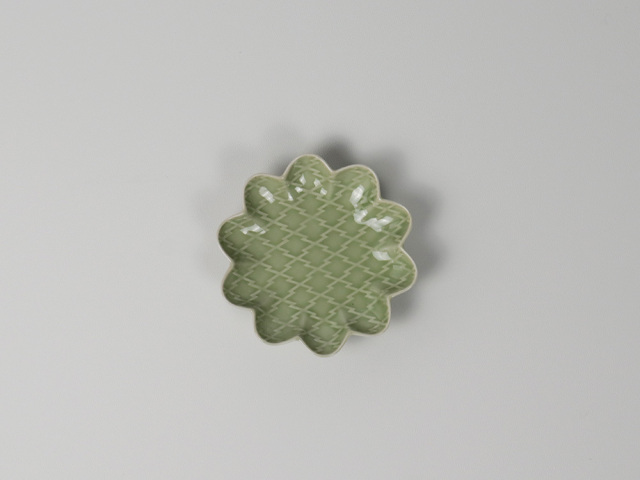 デッドストック 緑釉 小皿 有田焼
