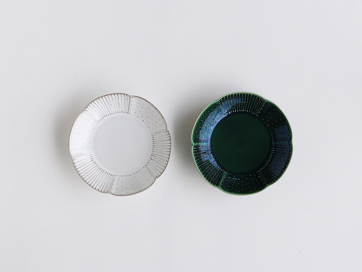 【受注販売】ねずみとラ 輪花皿 小 吉田焼