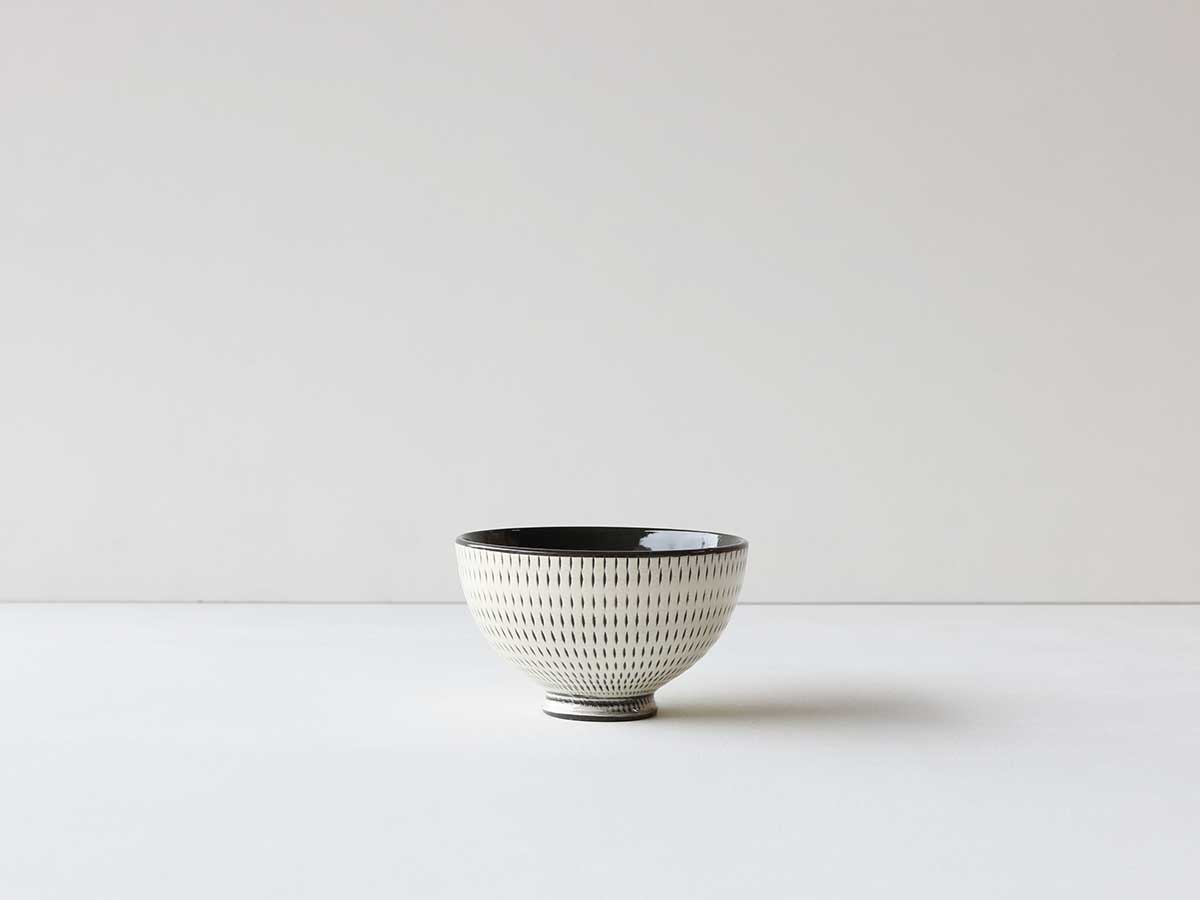 黒陶 刷毛 飛びかんな 茶碗 波佐見焼