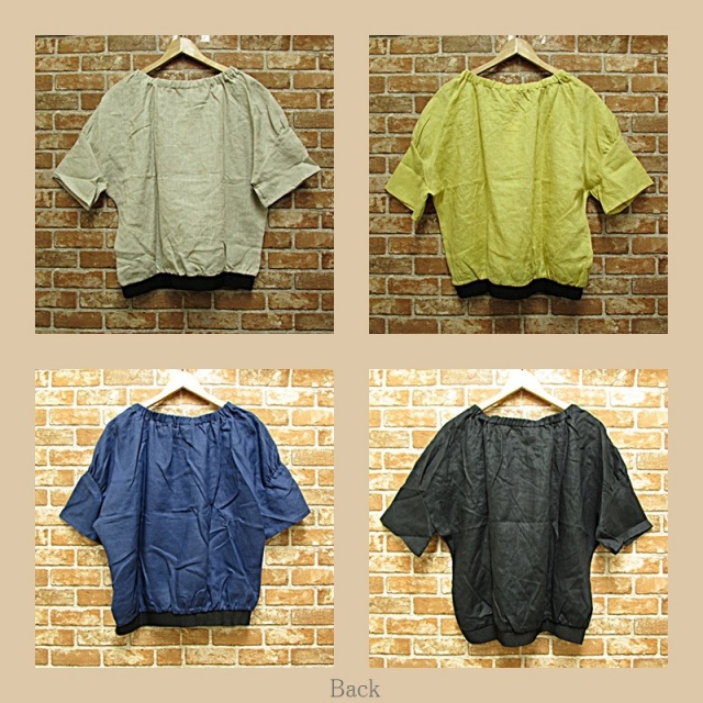 ネストローブ　リネンドルマンギャザーブラウス nest robe ネストローブ / リネン ドルマンギャザーブラウス