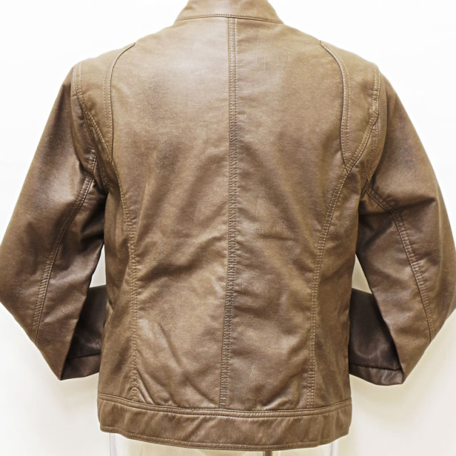 チャオパニック レザー調ライダース風ブルゾン