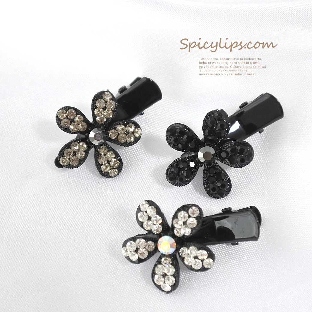  ちょっぴり甘さをプラス♪前髪・サイドスタイルなどワンポイントにフラワーちびクリップ7027