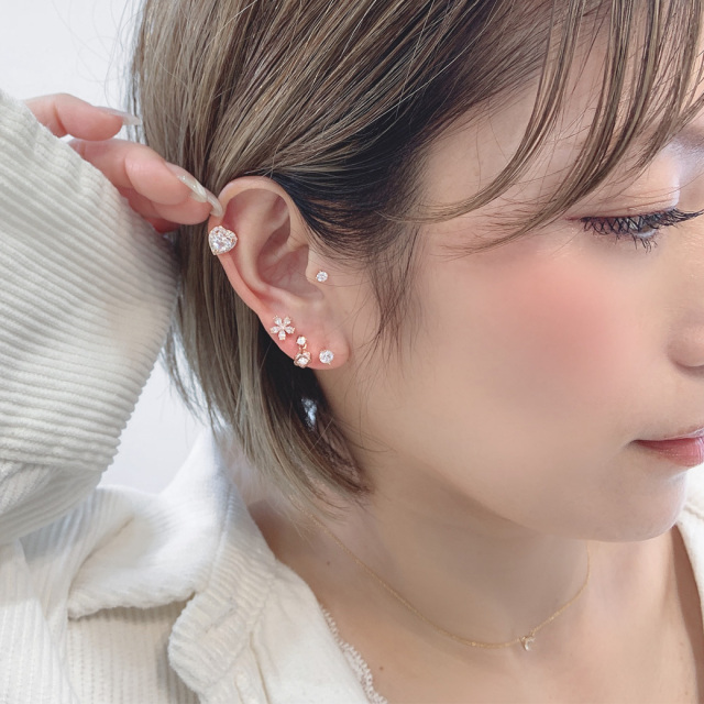 16G］◇SPICYLIPSオリジナル◇上質なキュービックを使用した大粒ハート