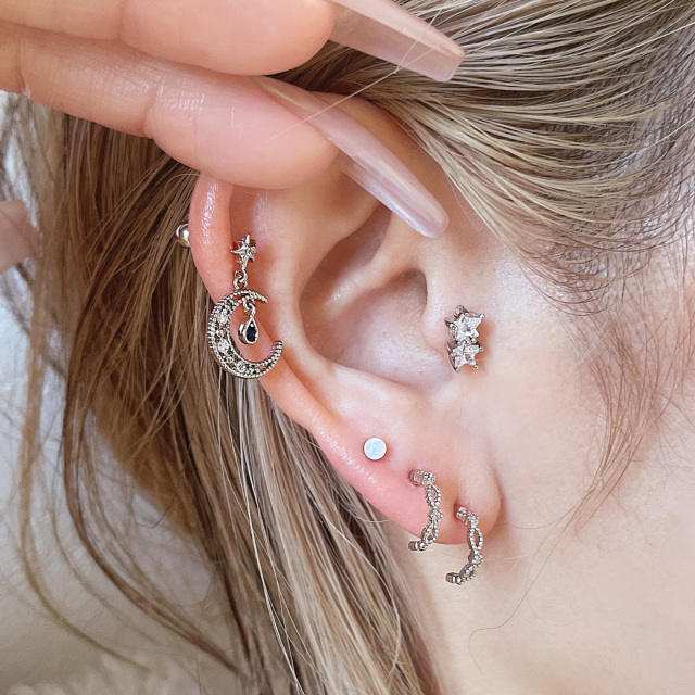 【Vitaly】AMBIENT デザイン ピアス 3色 ボディピアス 14G 全3色 グラフィック デザイン