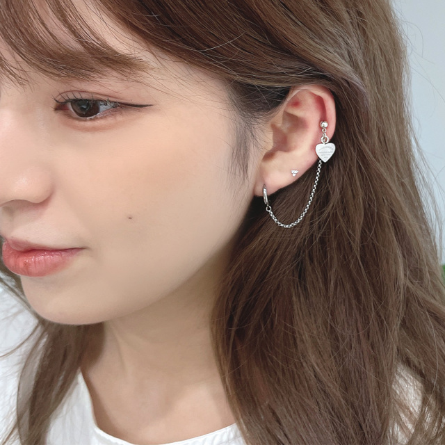 16G × 18G ］オールステンレス 素材が嬉しい！英字 ハート プレート