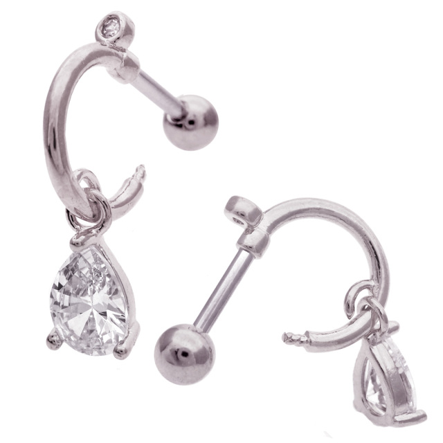 14G16G］おしゃれをの鮮度を上げてくれる。揺れる雫型キュービック