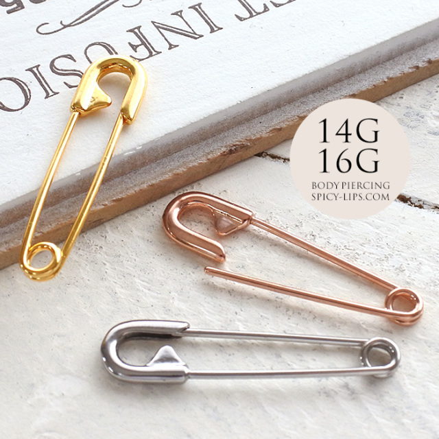 16G14G］存在感のある大きさ！シンプルながら個性が光る安全ピン